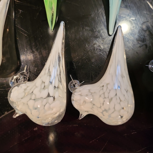 Hand Blown Glass Bird Ornaments Set of 7 Vintage - Picture 6 of 9